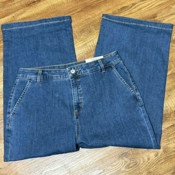 Style & Co. Women’s High-Rise Cropped Wide-Leg Denim Jeans Size 16 Medium Wash - Picture 4 of 10